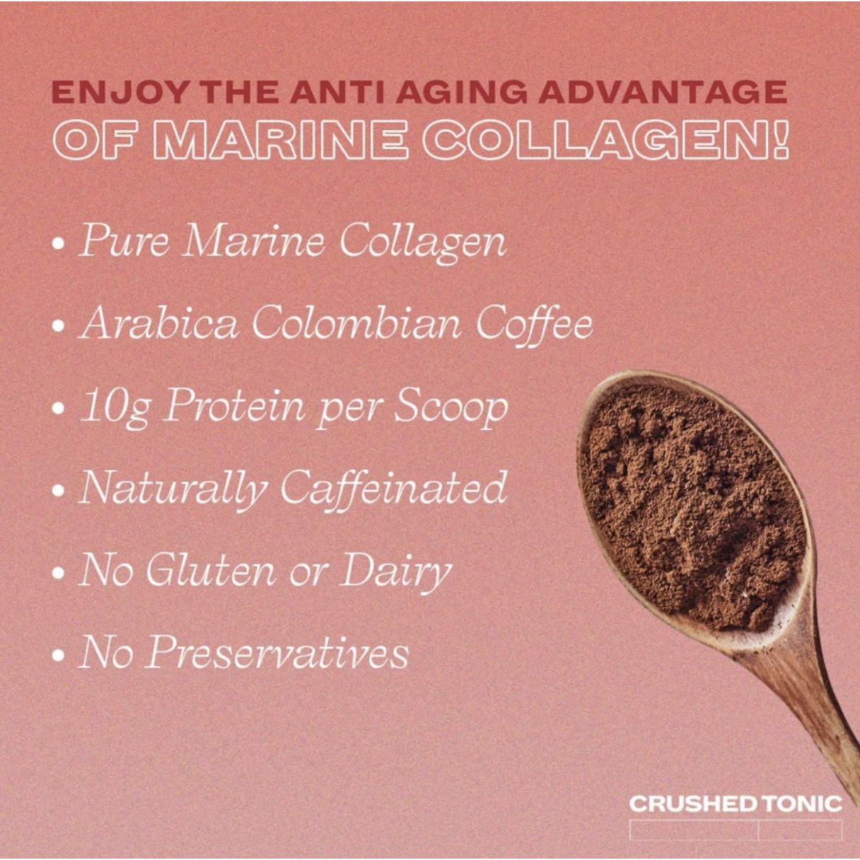 Marine Collagen Coffee Crushes, Sachets by Crushed Tonic | 30 Drinks